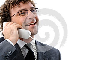 Businessman with telephone