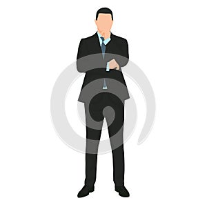 Businessman thinking. Man in dark suit