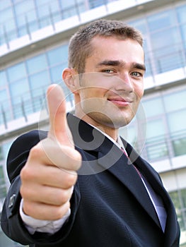 Businessman With Thumb Up