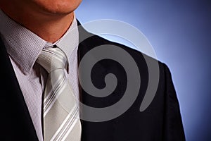 Businessman tie and suit close-up