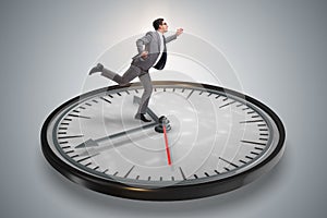 The businessman in time management concept