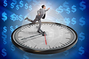 The businessman in time management concept