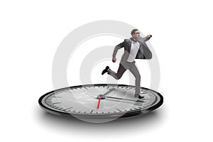 The businessman in time management concept