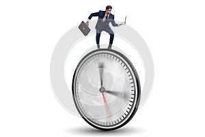 The businessman in time management concept