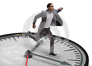 Businessman in time management concept