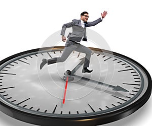 Businessman in time management concept