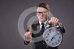 The businessman in time management concept