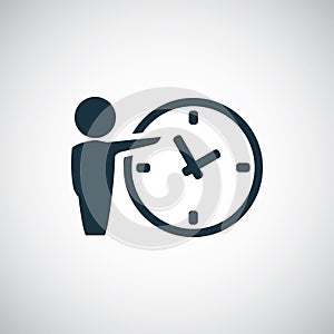 Businessman time watch icon for web