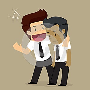 Businessman to consult workmate