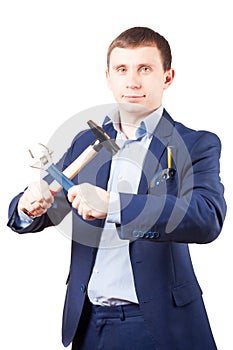 Businessman with tools