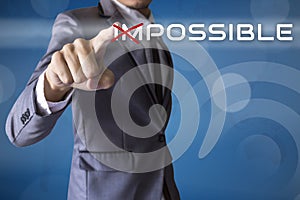 Businessman touch possible of business conceptual