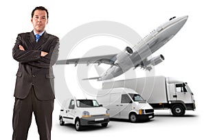 Businessman and transport img