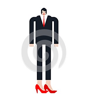 Businessman transsexual. Man in high heels. vector illustration