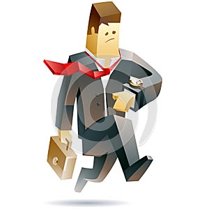 Businessman in trouble