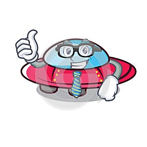 Businessman ufo character cartoon style