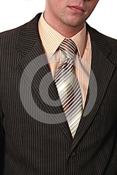 Businessman undressing