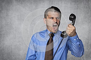 Businessman unloads anger on the employee by phone