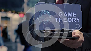 Businessman uses hologram Game theory