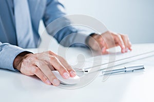 Businessman Using Computer