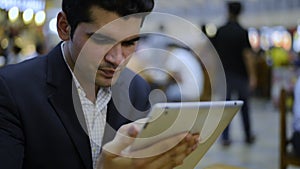 Businessman using a digital tablet