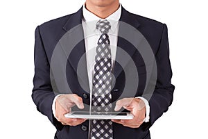 Businessman using digital tablet