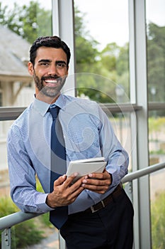 Businessman using digital tablet