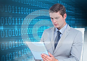 Businessman using digital tablet