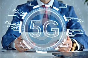 Businessman using digital tablet