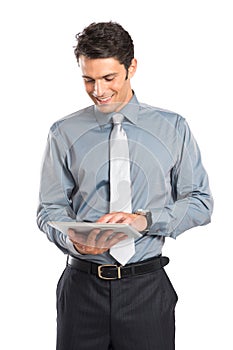 Businessman Using Digital Tablet