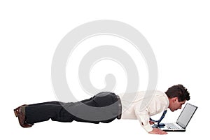 Businessman using laptop