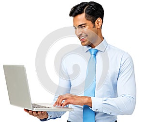 Businessman Using Laptop