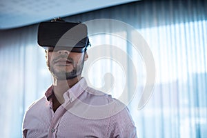 Businessman using an oculus photo