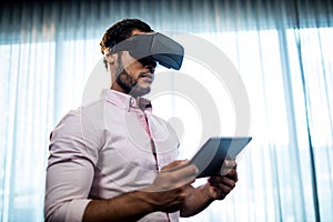 Businessman using an oculus photo