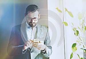 businessman using smart phone