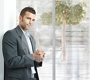 Businessman using smartphone