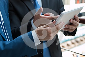 Businessman using a tablet