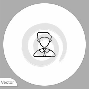 Businessman vector icon sign symbol