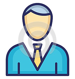 Businessman Vector Icon which can easily modify or edit