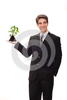 Businessman with vision