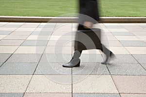 Businessman walking.