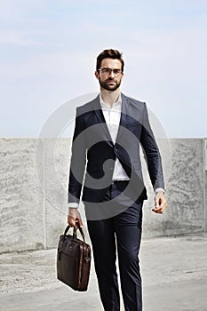 Businessman walking