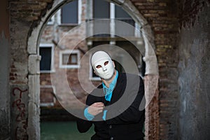 Businessman wearing mask