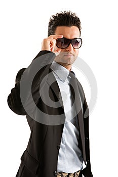 businessman wearing sunglasses