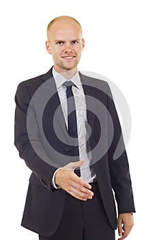 Businessman welcoming