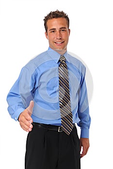 Businessman welcoming with extended hand