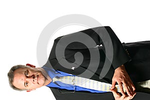 Businessman with welcoming gesture