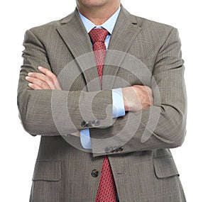 Businessman on a white background