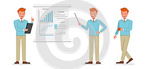 Businessman working character vector design no51