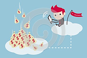 Man working on cloud