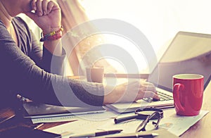 Businessman working on a desk numerical analysis, financial